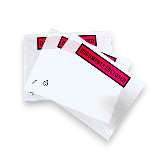 DOKLEJKA C5 Z NADRUKIEM ( DOCUMENTS ENCLOSED ) SELF ADHESIVE ENVELOPE OP. 100 SZT.