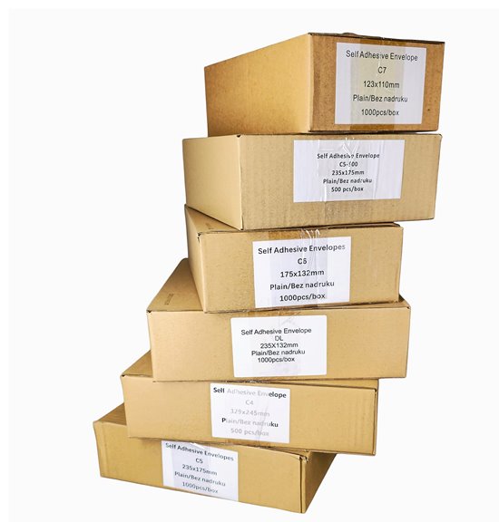 DOKLEJKA PRZYLGA KANGUREK KURIERSKI C5 SELF ADHESIVE ENVELOPE 500 szt.