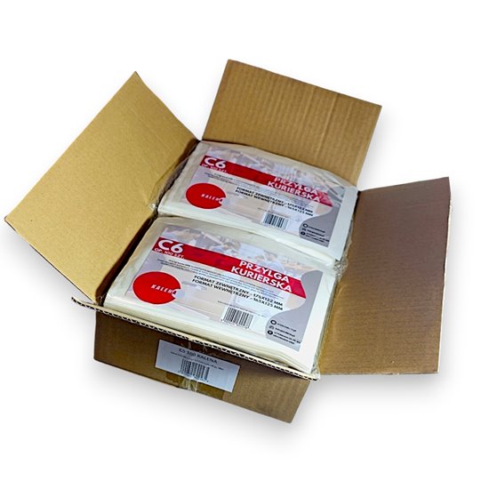 KALENA przylgi C6 konfekcjonowane rozmiar 175x132 mm na kartkę A6 pakowane w op. 100 szt.