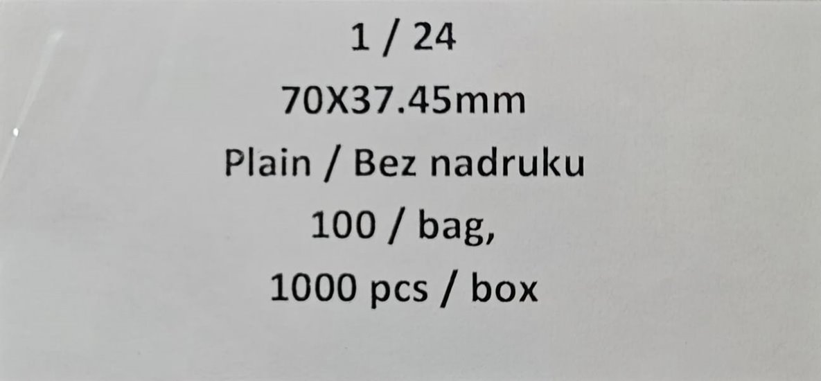 ETYKIETA BEZ NADRUKU A4  70x37 1/24 - op. 100 szt.