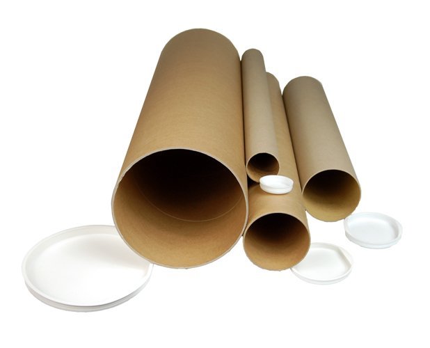 TUBA TEKTUROWA 70/650mm CARDBOARD TUBE WITH 2 WHITE TUBE CAPS
