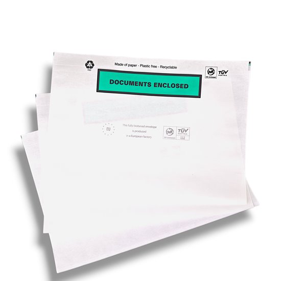 DOKLEJKA PAPIEROWA C5 ECO NADRUK DOCUMENTS ENCLOSED op. 100 szt.