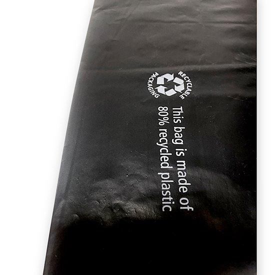 Foliopak czarny matowy regranulat 80% 190x250+50 op. 100 szt.