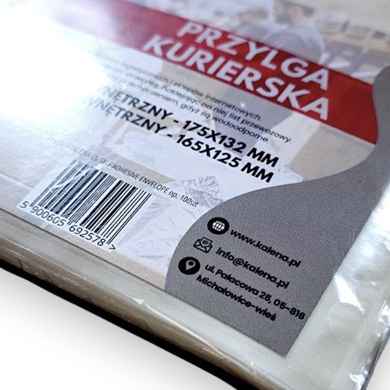 KALENA przylgi C6 konfekcjonowane rozmiar 175x132 mm na kartkę A6 pakowane w op. 100 szt.