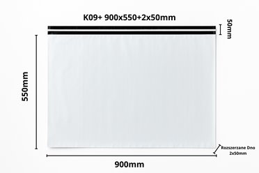 K09+ Foliopak MAILING BAG 900x550 + RD 2x50mm - 50 szt.