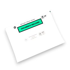 DOKLEJKA PAPIEROWA C5 ECO NADRUK DOCUMENTS ENCLOSED op. 100 szt.