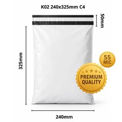 K02 Foliopak MAILING BAG 240x325+50 mm - 100 szt.