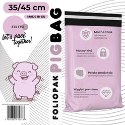 KALENA ® PigBag Foliopak kurierski RÓŻOWY torba ku