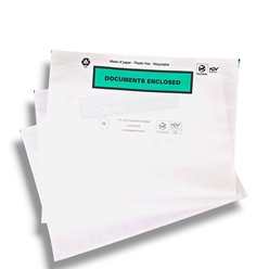 DOKLEJKA PAPIEROWA C5 ECO NADRUK DOCUMENTS ENCLOSED op. 100 szt.