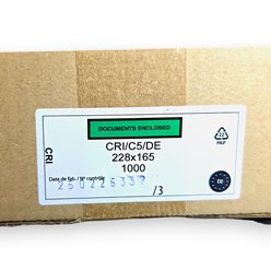 DOKLEJKA PAPIEROWA C5 ECO NADRUK DOCUMENTS ENCLOSED op. 100 szt.