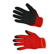 Rękawice robocze czerwone gumowane L2001