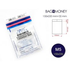 Koperta bezpieczna BAG4MONEY M5 - transparentna - (50szt.) (2582)
